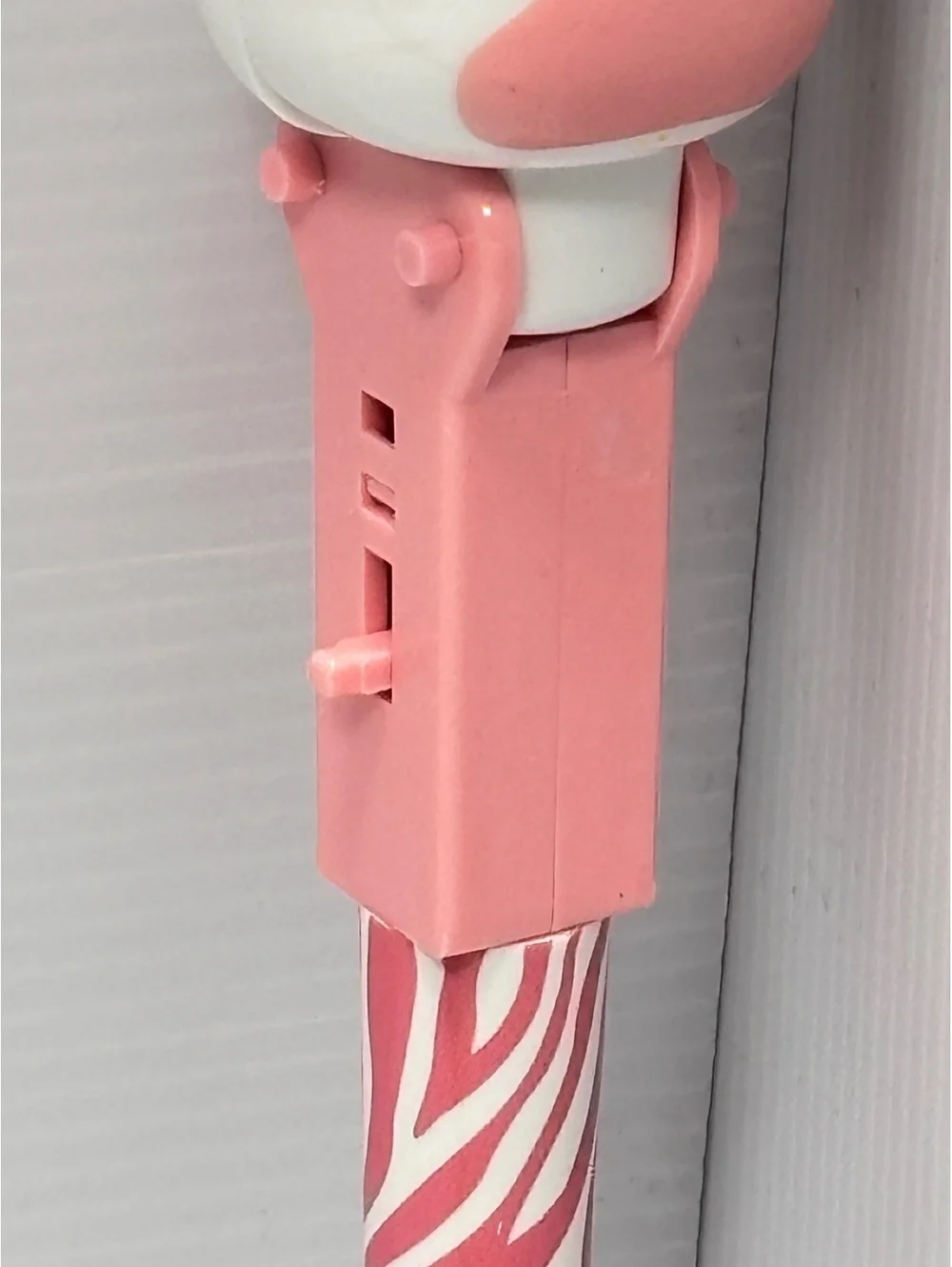 Miniso Pen Pink and White Cat Paw Pen with Zebra Print Barrel -NEW